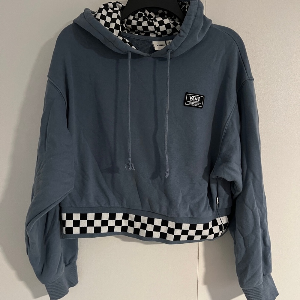 Vans Blue Cropped Oversized Hoodie